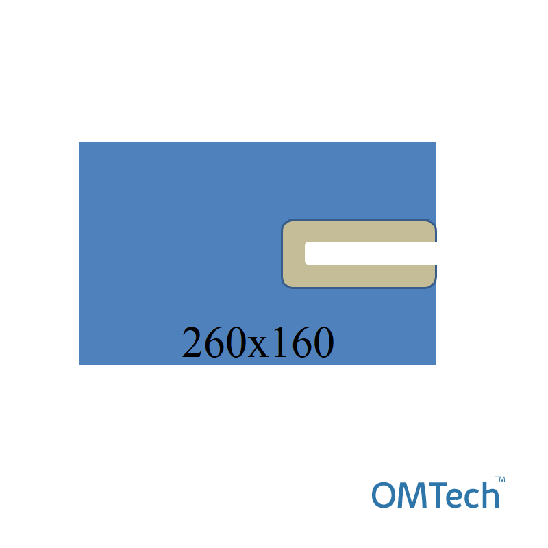 Покриття операційне OMTech™ для ортопедії (стегнове) №3 260см х 160см з U-подібним адгез. опер. полем 100см х 20см та поглинаючою зоною (СМС - 35 г/м2)